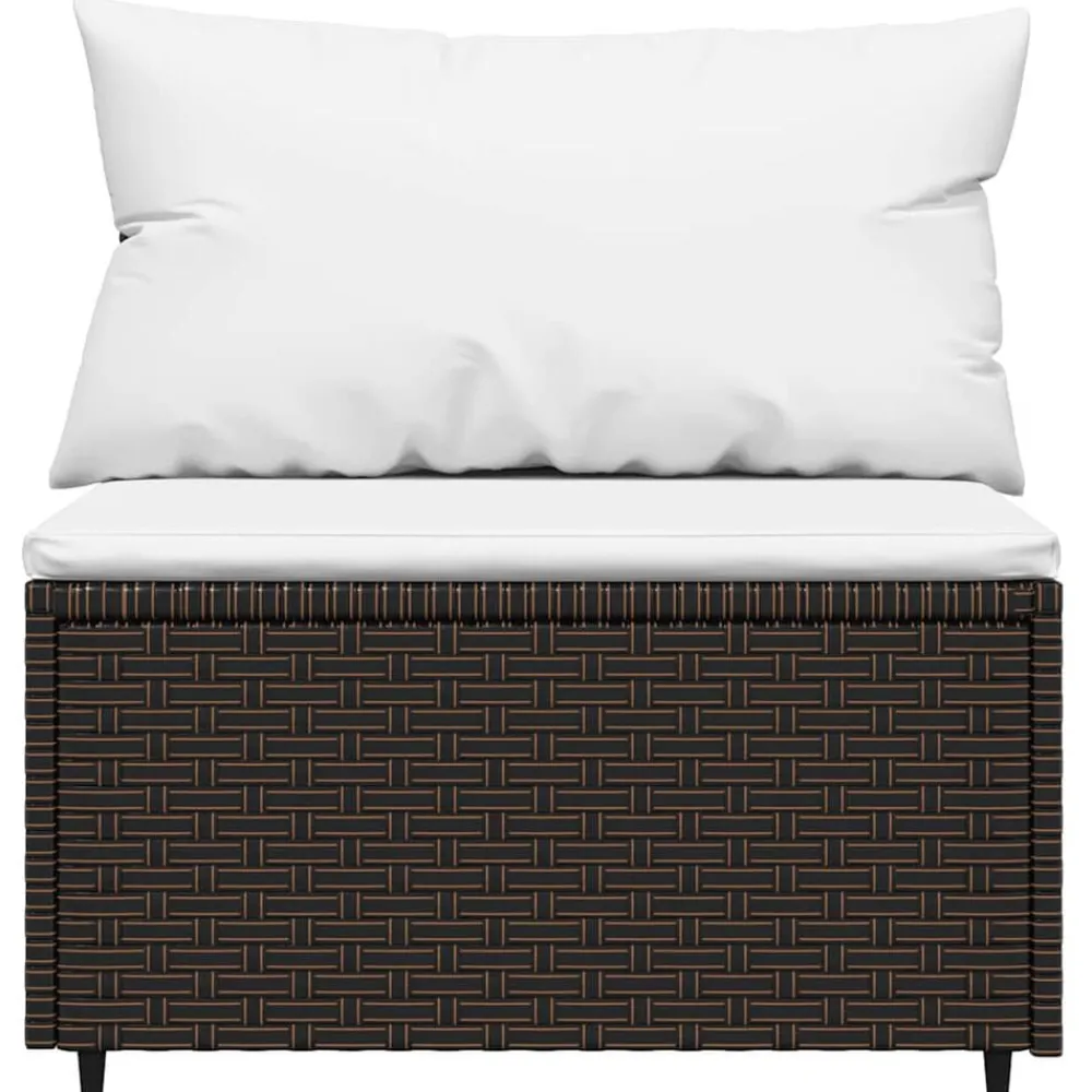 Tuinmiddenbank met kussens poly rattan>vidaXL Sale