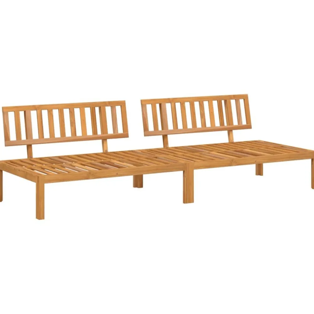 Tuinmiddenbanken 2 st pallet massief acaciahout>vidaXL Outlet