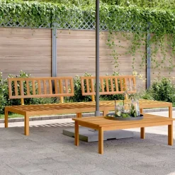 Tuinmiddenbanken 2 st pallet massief acaciahout>vidaXL Outlet