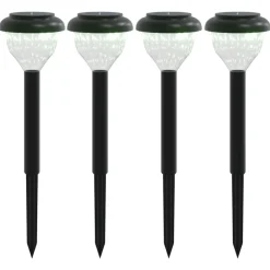 Verlichting*vidaXL Tuinpadverlichting 4 st solar met grondpennen RGB en Warmwit