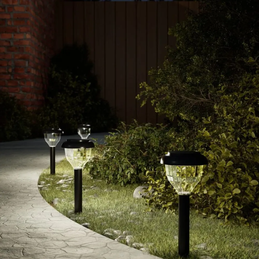 Verlichting*vidaXL Tuinpadverlichting 4 st solar met grondpennen RGB en Warmwit