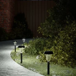 Tuinpadverlichting 12 st solar met grondpennen>vidaXL Online