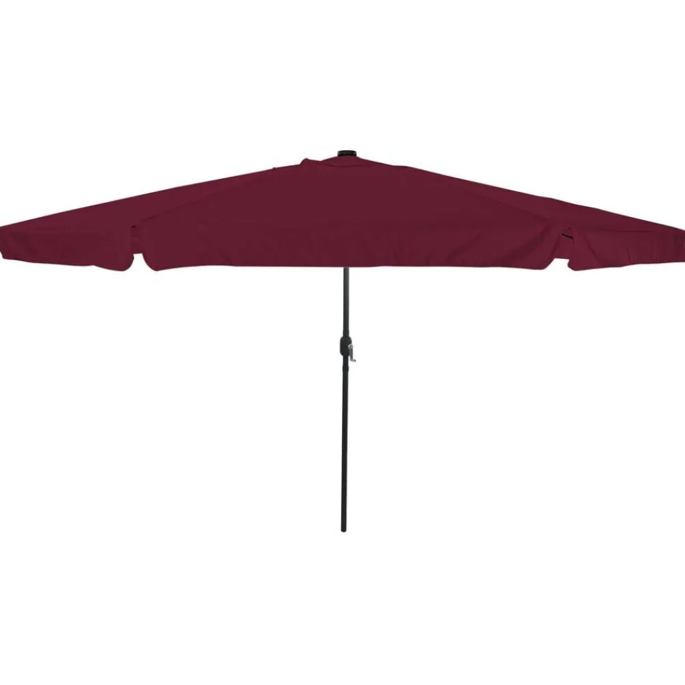 Tuin & Gazon*vidaXL Tuinparasol Bordeaux Rood 395 x 395 x 245 cm Polyester Bordeauxrood