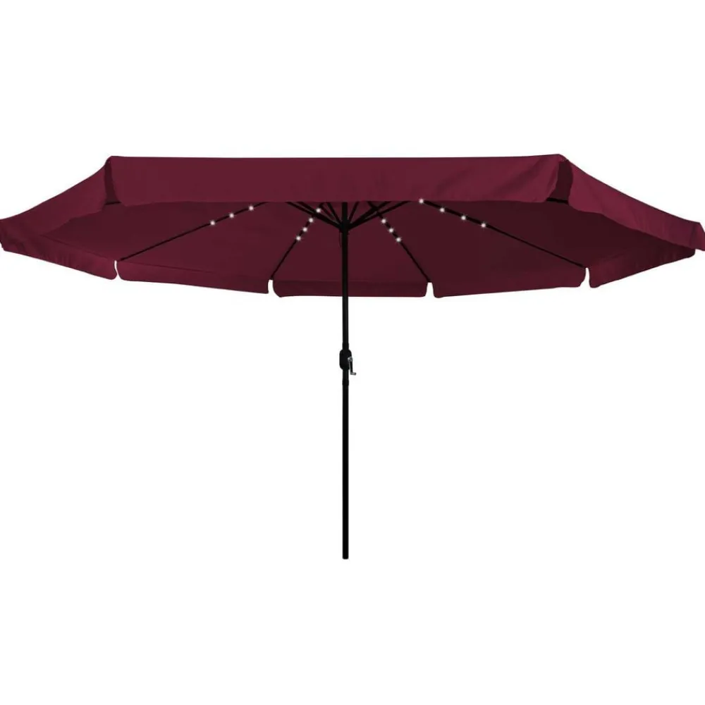 Tuin & Gazon*vidaXL Tuinparasol Bordeaux Rood 395 x 395 x 245 cm Polyester Bordeauxrood