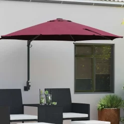 Tuinparasol Bordeaux Rood 248 x 248 x 148 cm Polyester en staal>vidaXL Discount