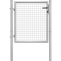 Tuinpoort gegalvaniseerd staal 100x75 cm zilver>vidaXL Discount