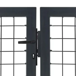 Tuinpoort met palen staal 350x100 cm><noscript><img width=