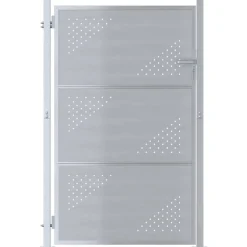 Tuinpoort met slot Zilver 85 x 144 cm Roestvrij staal>vidaXL Hot