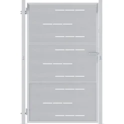 Tuinafscheidingen*vidaXL Tuinpoort met slot Zilver 85 x 120 cm Roestvrij staal