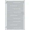 Tuinpoort met slot Zilver 85 x 144 cm Roestvrij staal>vidaXL
