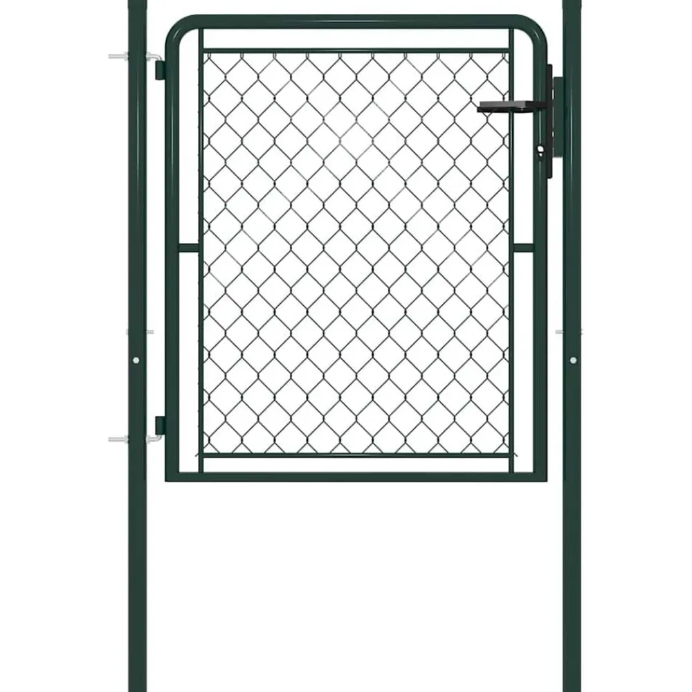 Tuinafscheidingen*vidaXL Tuinpoort staal 100x75 cm Groen