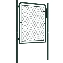 Tuinafscheidingen*vidaXL Tuinpoort staal 100x75 cm Groen
