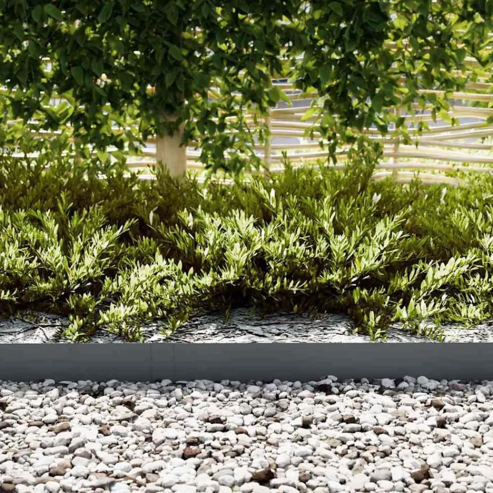 Tuinrand 10 pcs 100 x 0,05 x 15 cm Koudgewalst staal>vidaXL Online