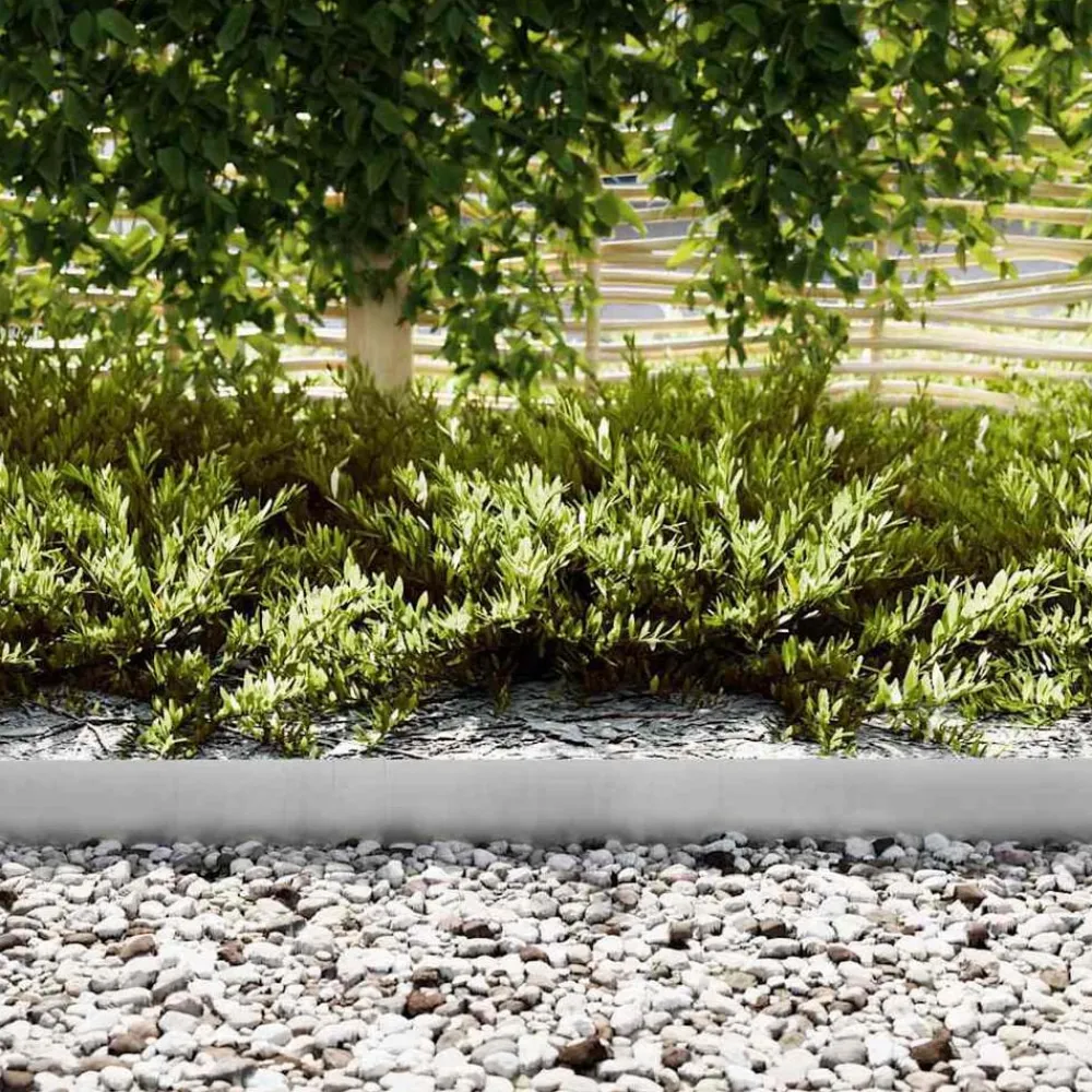 Tuinrand 10 pcs Zilver 100 x 0.05 x 20 cm>vidaXL