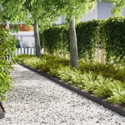 Tuinafscheidingen*vidaXL Tuinrand 10 pcs 100 x 0,05 x 15 cm Koudgewalst staal Zwart