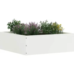 Tuinafscheidingen*vidaXL Tuinrand 40 x 40 x 13 cm Staal Wit