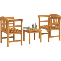 Meubelsets*vidaXL Tuinrozelounge set 3 pcs Massief Acaciahout Naturel