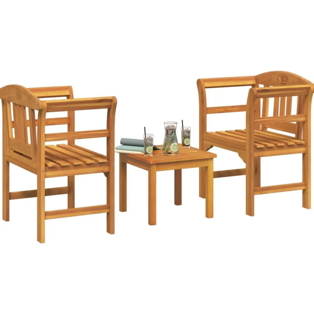 Meubelsets*vidaXL Tuinrozelounge set 3 pcs Massief Acaciahout Naturel