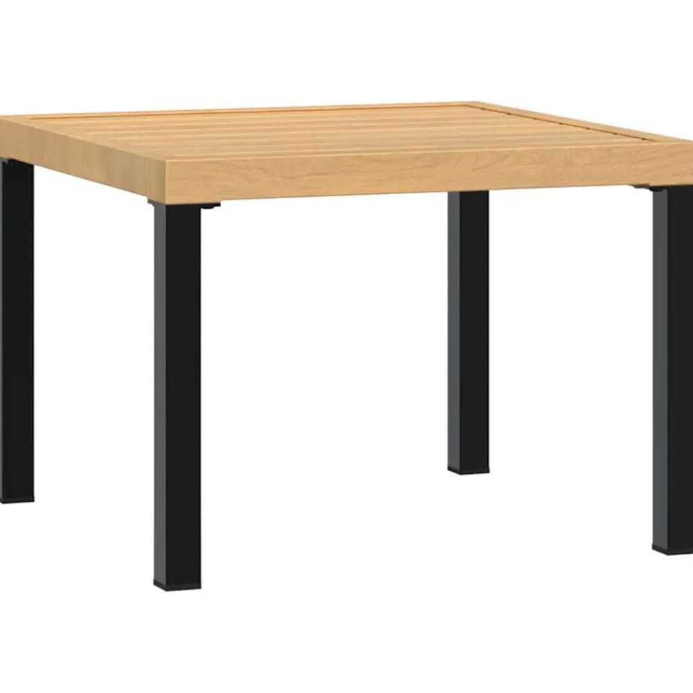 Tuinsalontafel 55x55x39,5 cm gepoedercoat staal zwart>vidaXL Outlet
