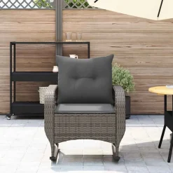 Tuinschommelstoel met kussens poly rattan><noscript><img width=