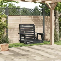 Tuinschommelstoel met metalen kettingen massief vurenhout><noscript><img width=