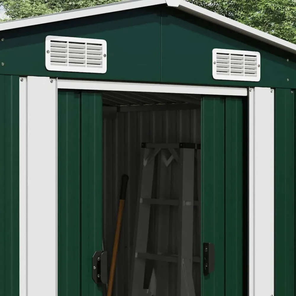 Tuin & Gazon*vidaXL Tuinschuur 257x779x181 cm gegalvaniseerd staal Groen