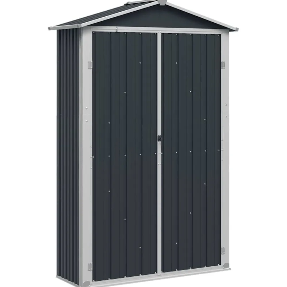 Tuinschuur 116x45x175 cm gegalvaniseerd staal grijs>vidaXL Clearance