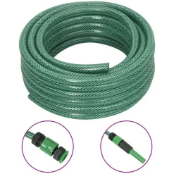 Tuin & Gazon*vidaXL Tuinslang met koppelingsset 0,5'' 10 m PVC groen