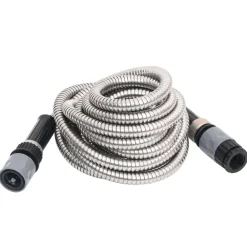 Tuinslang met sproeikop 0,6'' 7,5 m roestvrij staal zilverkleur>vidaXL New