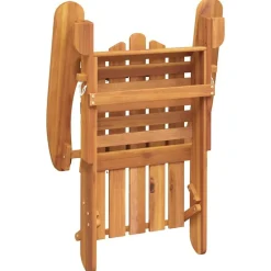 Tuinmeubelen*vidaXL Tuinstoel Adirondack met voetensteun massief acaciahout Bruin en cr&egrave;me