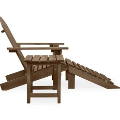 Tuinmeubelen*vidaXL Tuinstoel Adirondack voetenbank tafel massief vurenhout Bruin