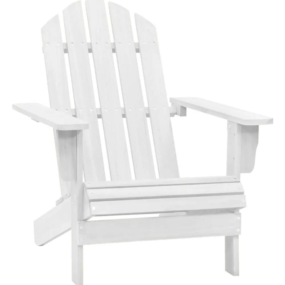 Tuinmeubelen*vidaXL Tuinstoel hout Wit