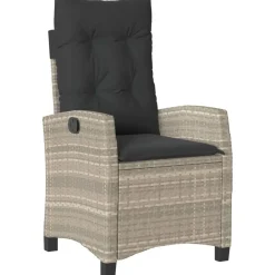 Tuinstoel verstelbaar met kussens poly rattan>vidaXL Online