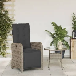 Tuinstoel verstelbaar met voetensteun poly rattan><noscript><img width=