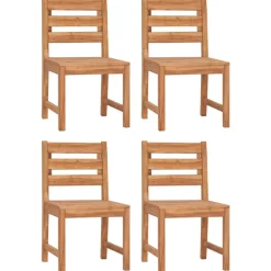 Tuinstoelen 4 st massief teakhout>vidaXL Clearance