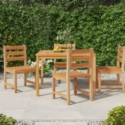 Tuinstoelen 4 st massief teakhout>vidaXL Clearance