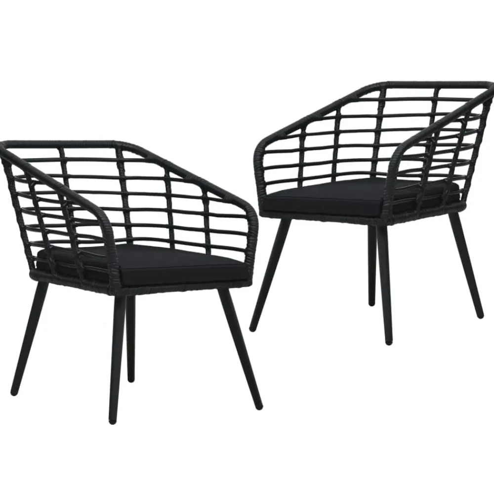 Tuinstoelen 2 st met kussens poly rattan>vidaXL Online