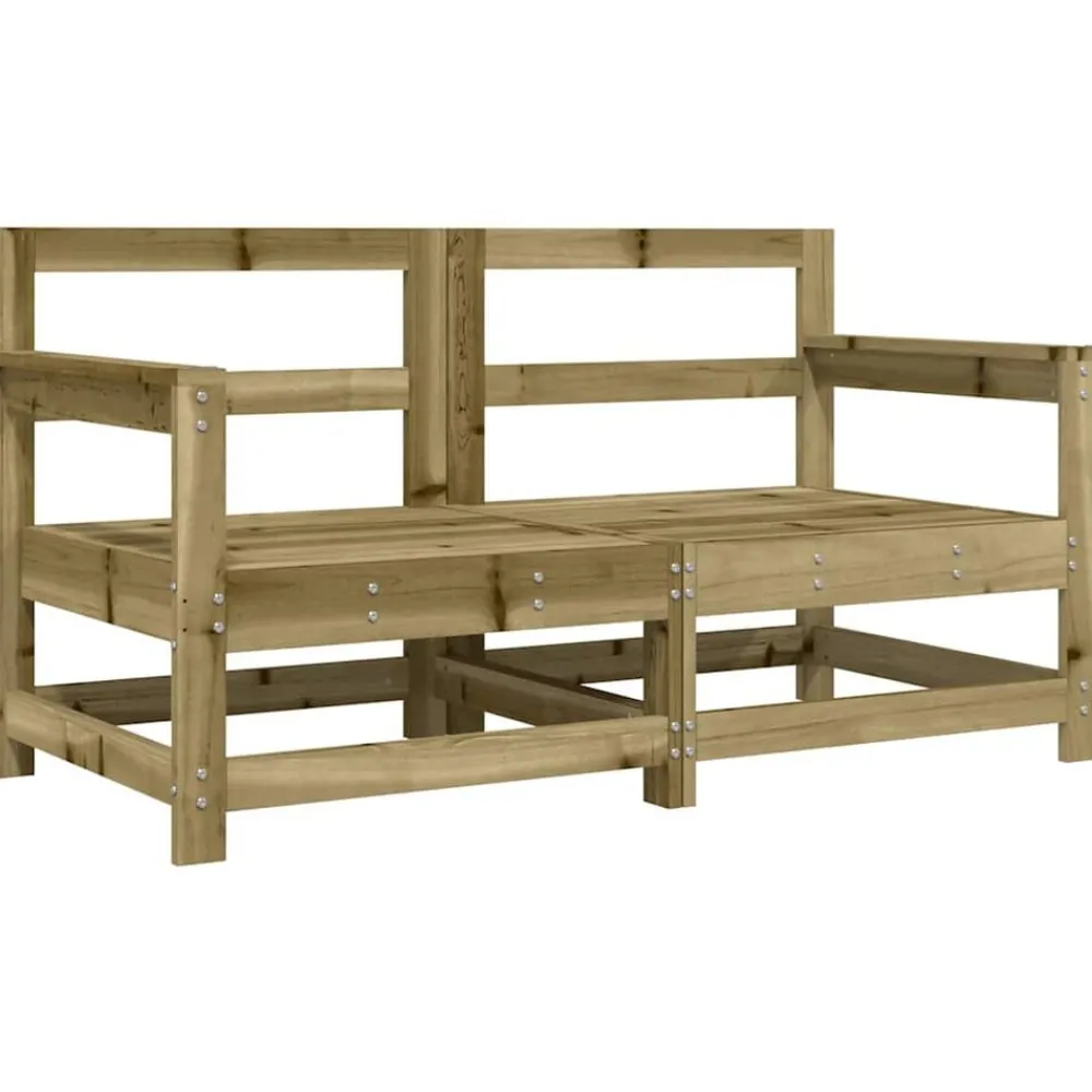 Tuinstoelen 2 st met kussens geïmpregneerd grenenhout>vidaXL Best