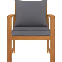 Tuinstoelen 2 st met donker kussen massief acaciahout>vidaXL Sale