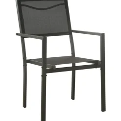 Tuinmeubelen*vidaXL Tuinstoelen 2 st textileen en staal zwart en antracietkleurig