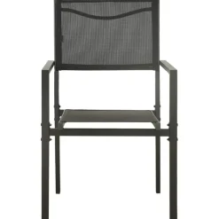 Tuinmeubelen*vidaXL Tuinstoelen 2 st textileen en staal zwart en antracietkleurig