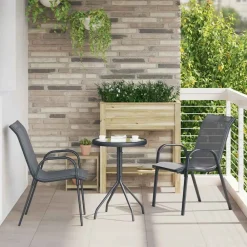 Tuinstoelen stapelbaar 2 st textileen stof>vidaXL Online