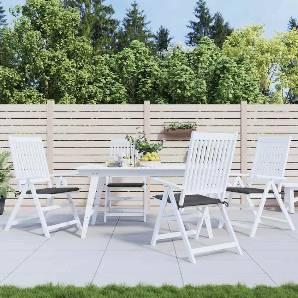 Woon- & Tuinaccessoires*vidaXL Tuinstoelkussens 4 st 40x40x4 cm oxford stof kleurig Antraciet