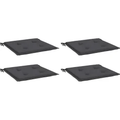 Woon- & Tuinaccessoires*vidaXL Tuinstoelkussens 4 st 40x40x4 cm oxford stof kleurig Antraciet