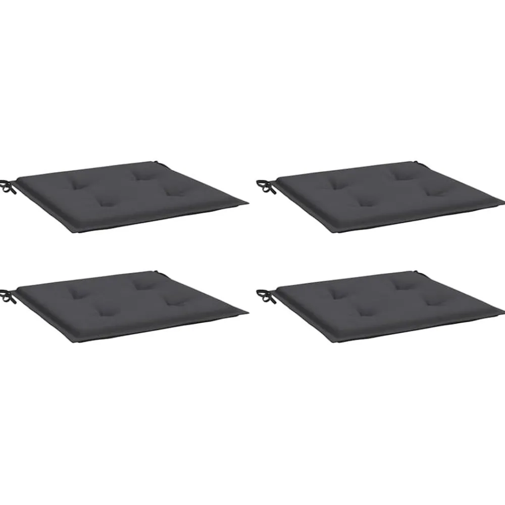Woon- & Tuinaccessoires*vidaXL Tuinstoelkussens 4 st 40x40x4 cm oxford stof kleurig Antraciet
