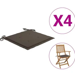 Tuinstoelkussens 4 st 40x40x4 cm oxford stof>vidaXL Outlet