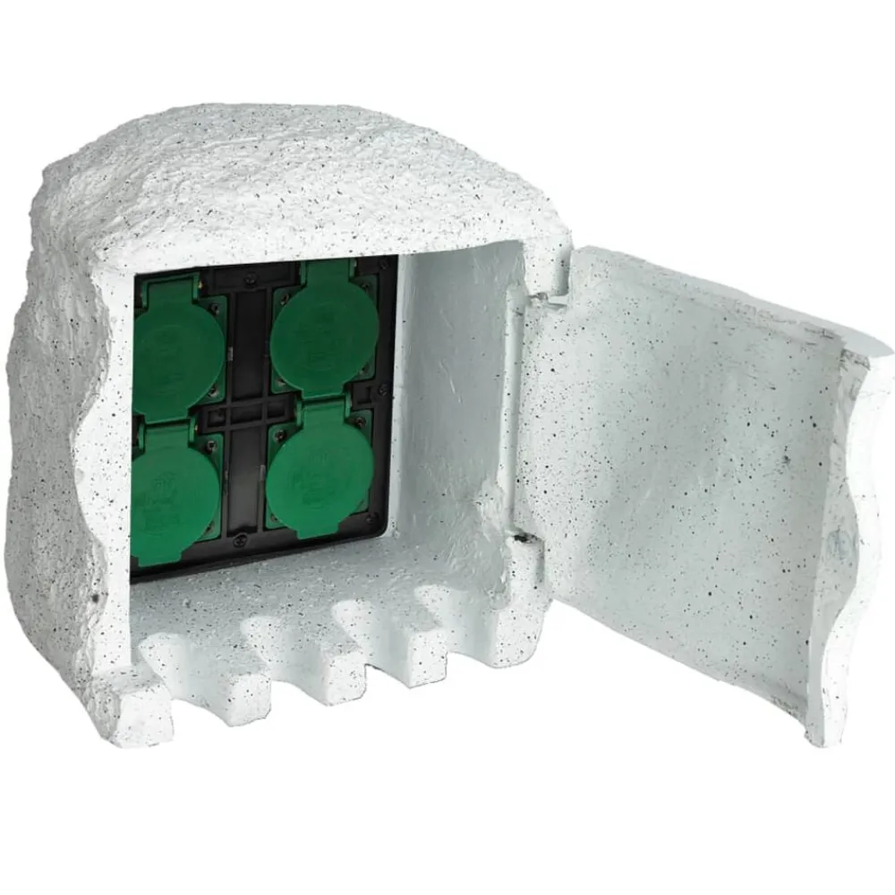 Tuinstopcontact 4 ingangen waterproof resin>vidaXL Online
