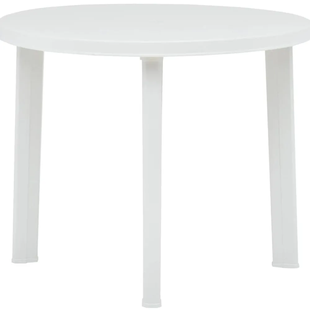 Tuinmeubelen*vidaXL Tuintafel 89 cm kunststof Wit