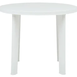 Tuinmeubelen*vidaXL Tuintafel 89 cm kunststof Wit