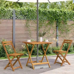 Tuinmeubelen*vidaXL Tuintafel inklapbaar 70x70x75 cm massief acaciahout